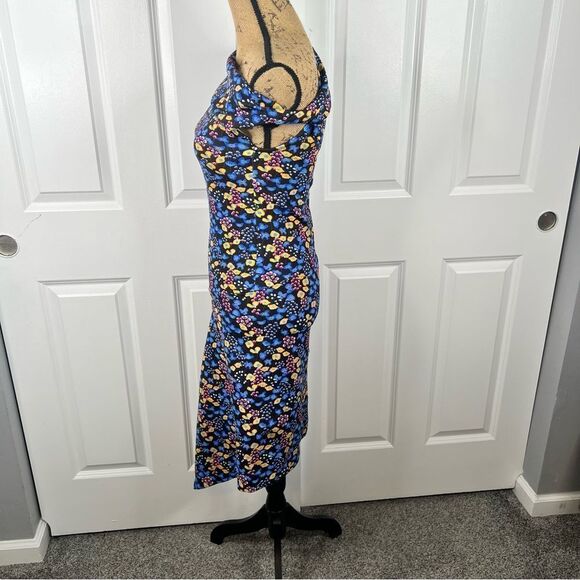 Sz 4 (36 Eur) Atlein Off the Shoulder Twist Floral Dress NWOT $684 MSRP - Picture 5 of 9